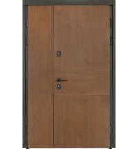 Двери ТМ Булат серия ТЕРМО HOUSE модель 703/191 Дуб бронза/Орех натуральный