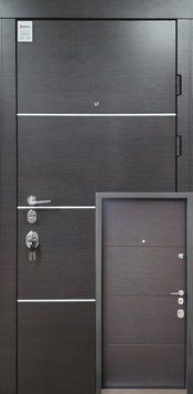 Вхідні двері Qdoors Авангард Горизонт AL Венге темний горизонт - В квартиру 00685 фото