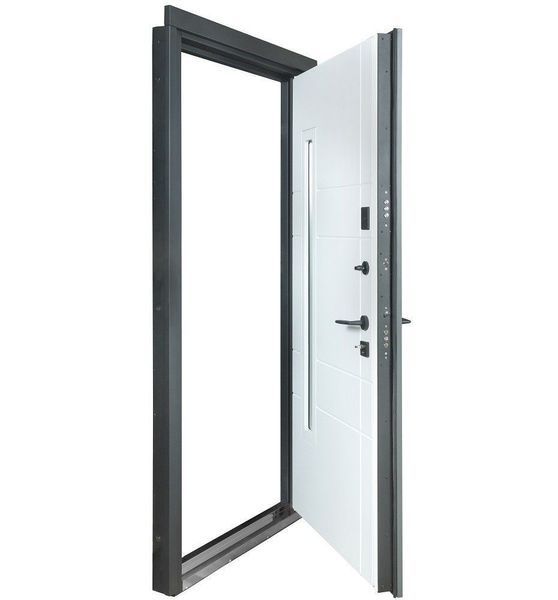 Входные двери Булат Котедж Kale мод. 705/431 улица Metalic Anthracite / Белый атласный - Уличные 01156 фото